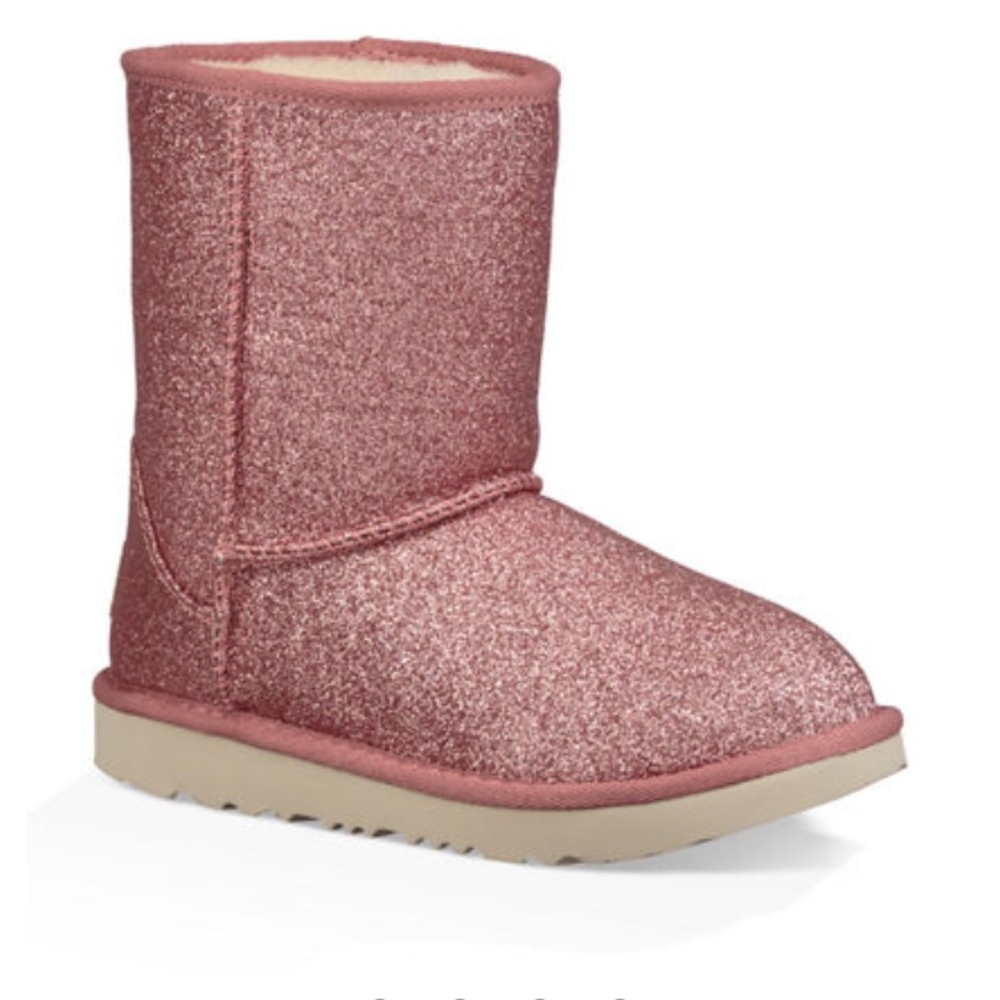 Ugg Classic Short Pink Glitter Sparkle  Boot 8